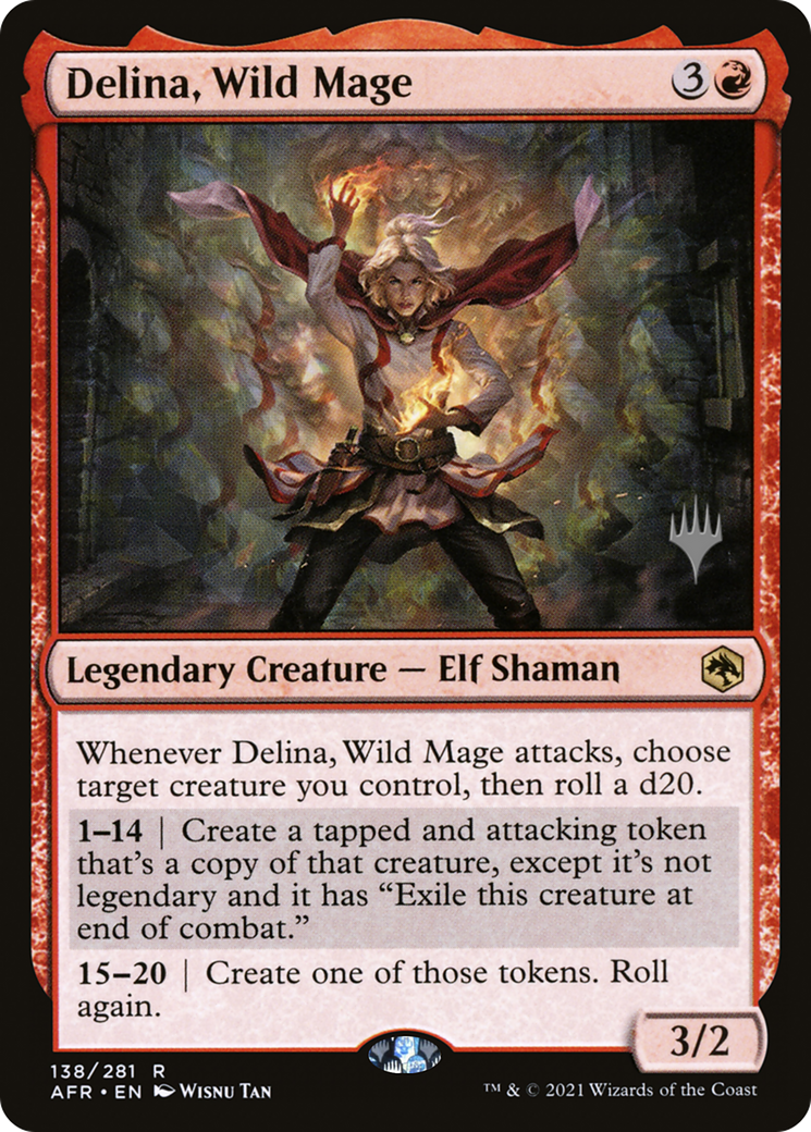 Delina, Wild Mage (138) Foil - Adventures in the Forgotten Realms Promos