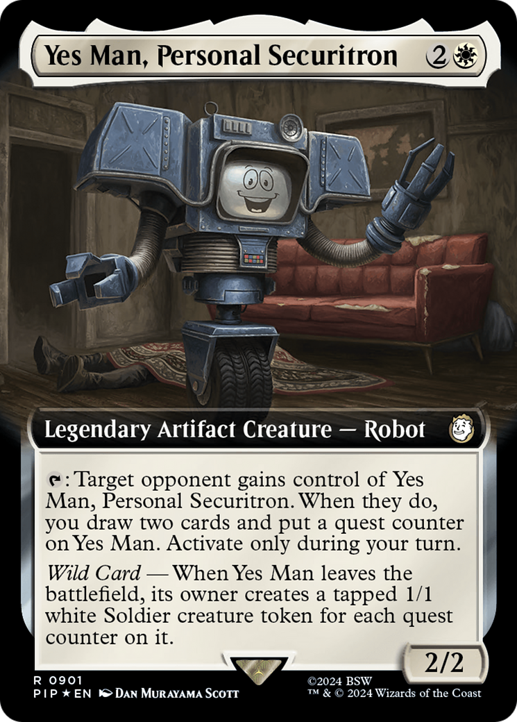 Yes Man, Personal Securitron (Extended Art) (Surge Foil) (Extended Art) (901) Foil - Fallout