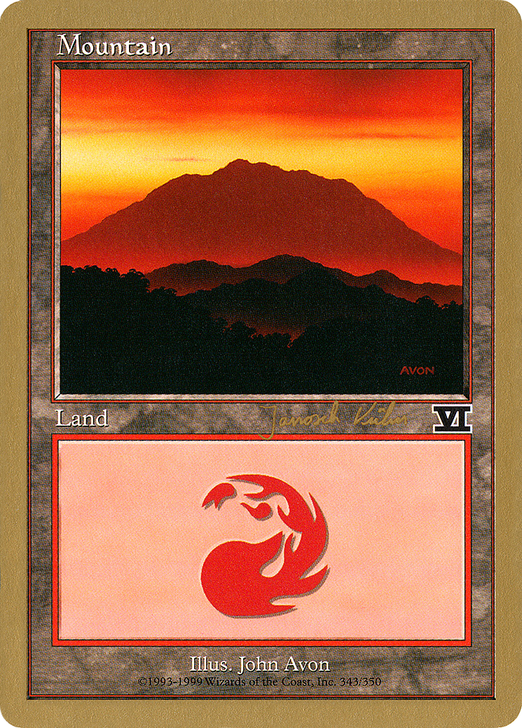 Mountain (343) - 2000 Janosch Kuhn (6ED) (Retro) - World Championship Decks 2000