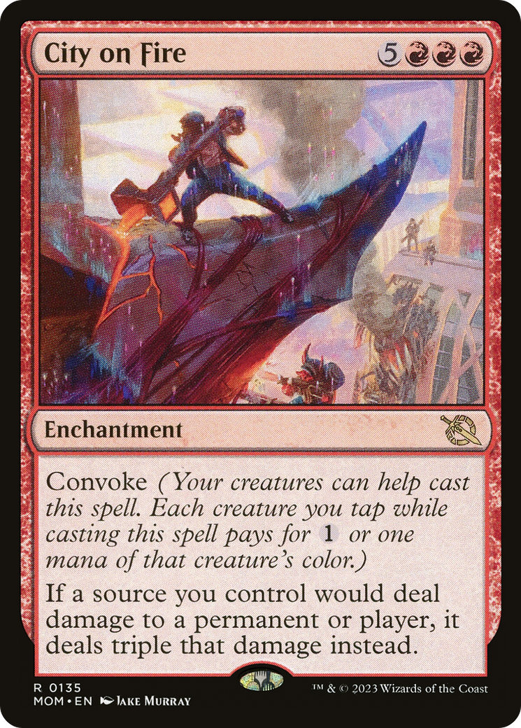 City on Fire (135) Foil - March of the Machine