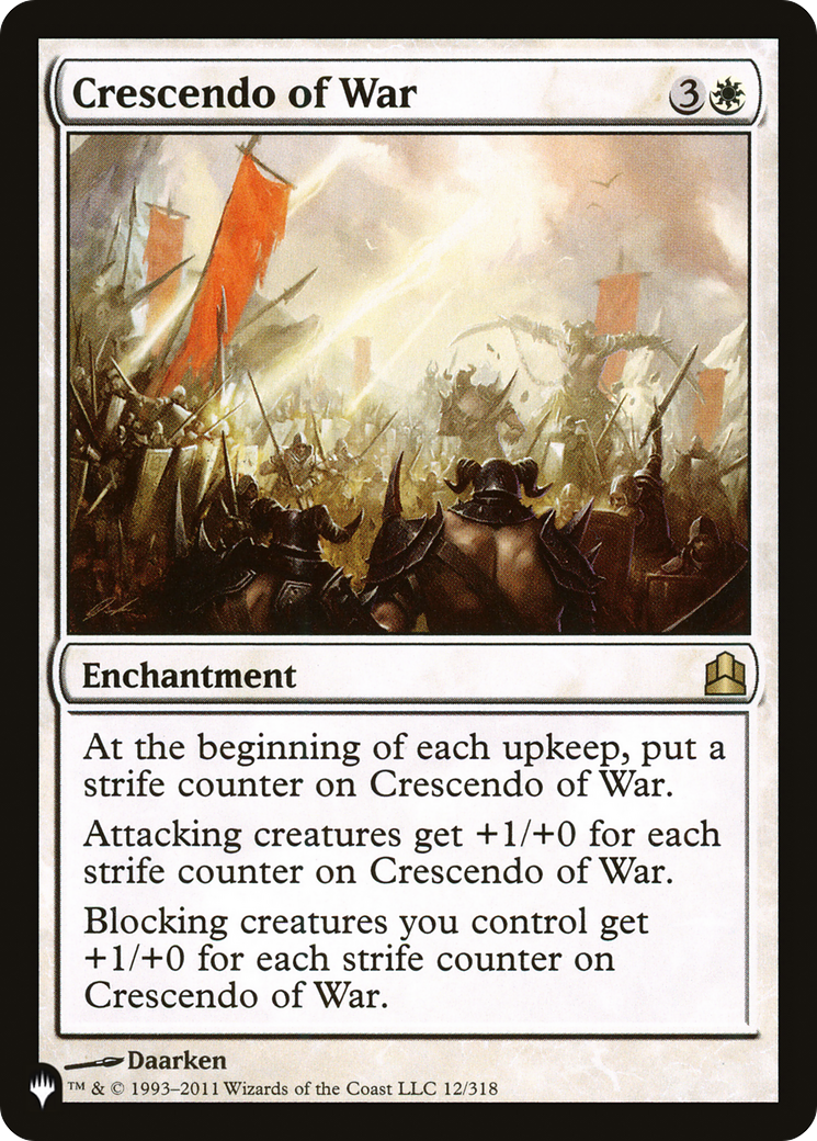 Crescendo of War (CMD-12) - The List
