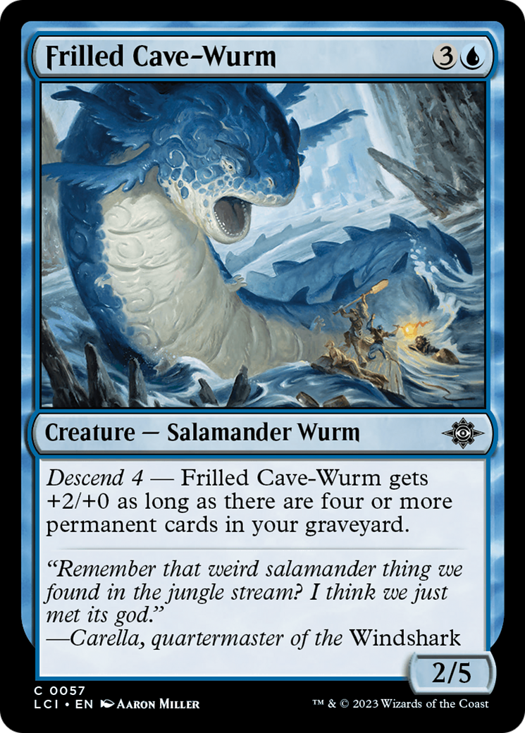 Frilled Cave-Wurm (057) Foil - The Lost Caverns of Ixalan