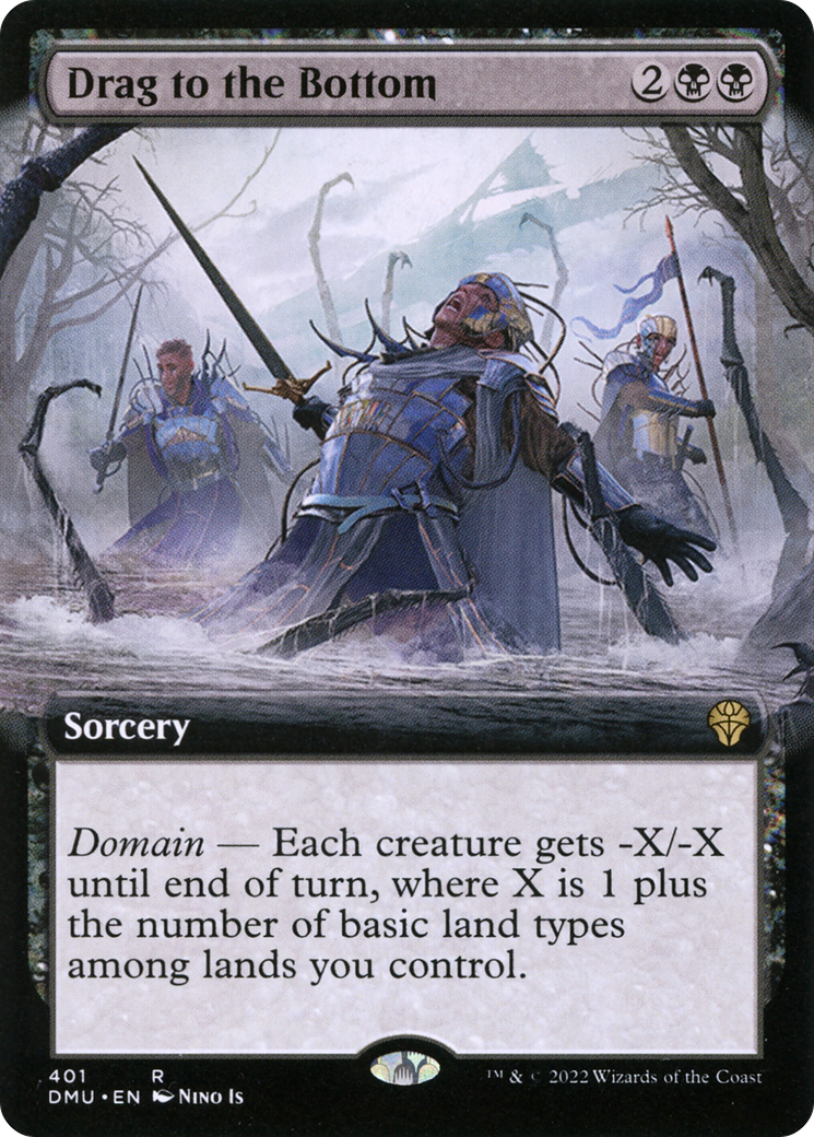 Drag to the Bottom (Extended Art) (401) Foil - Dominaria United