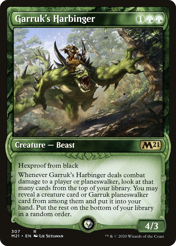 Garruk's Harbinger (Showcase) (307) Foil - Core Set 2021