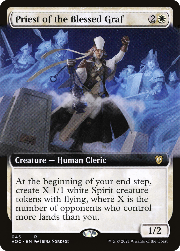 Priest of the Blessed Graf (Extended Art) (045) - Crimson Vow Commander