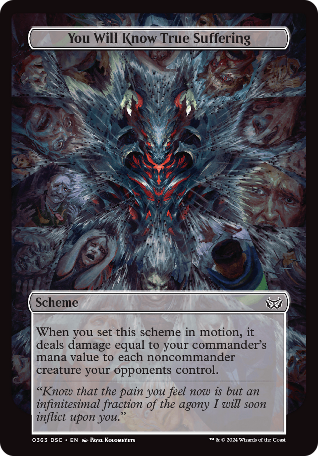 You Will Know True Suffering (Full Art) (363) - Duskmourn: House of Horror Commander