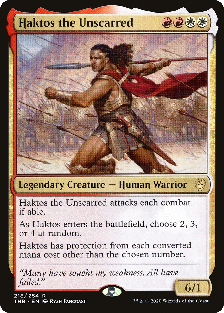 Haktos the Unscarred (218) Foil - Theros Beyond Death