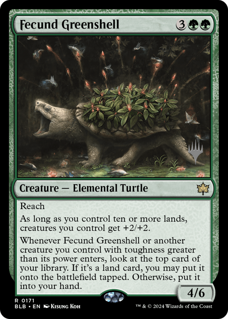 Fecund Greenshell (171) - Bloomburrow Promos