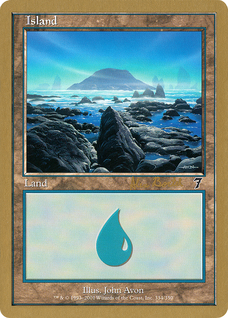 Island (334) - 2001 Alex Borteh (7ED) (Retro) - World Championship Decks 2001