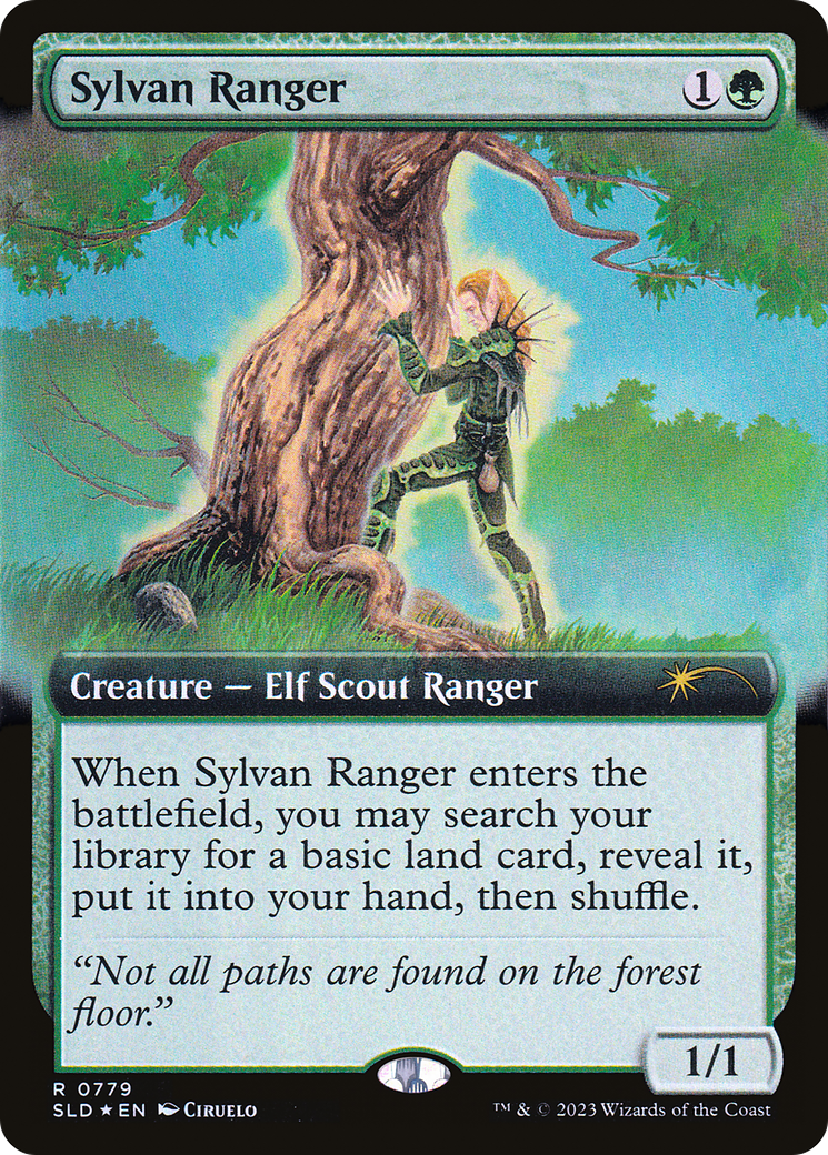 Sylvan Ranger (Extended Art) (779) Foil - Secret Lair Drop