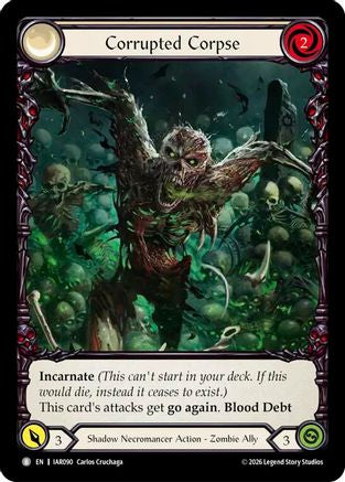 Corrupted Corpse (Extended Art) (IAR090) Rainbow Foil - Usurp the Shadow Throne Pre-release Cards