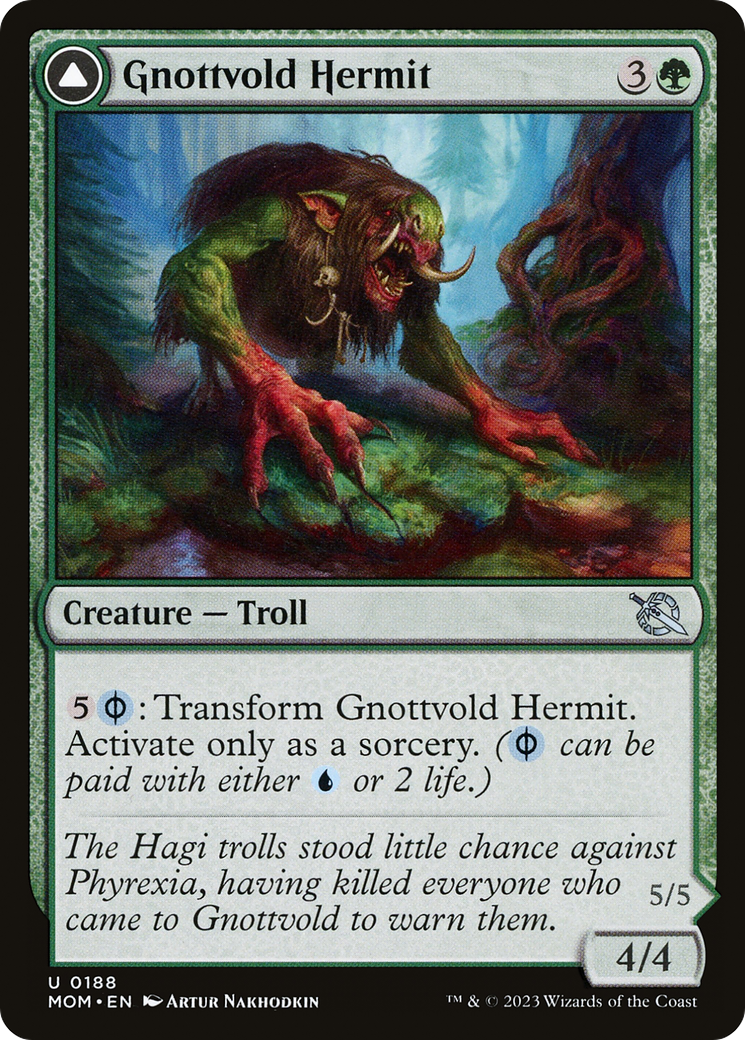 Gnottvold Hermit // Chrome Host Hulk (188) Foil - March of the Machine