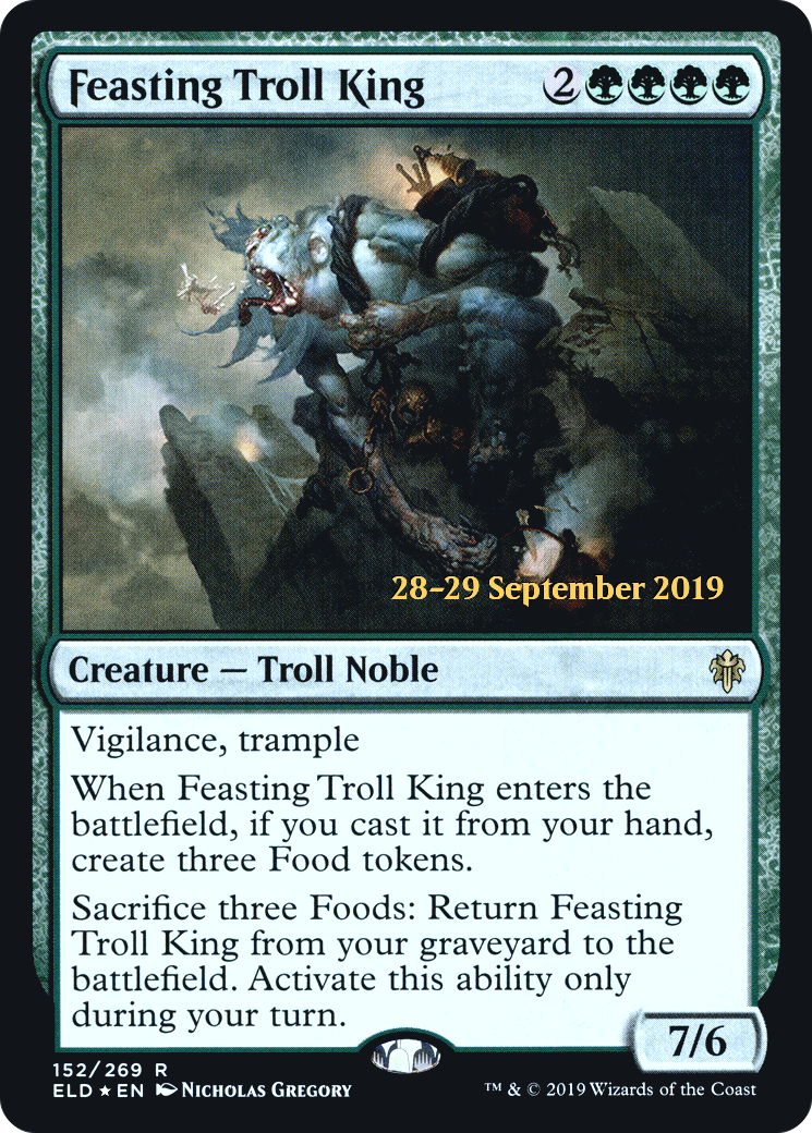 Feasting Troll King (152s) Foil - Throne of Eldraine Promos