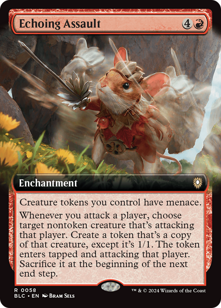 Echoing Assault (Extended Art) (058) - Bloomburrow Commander