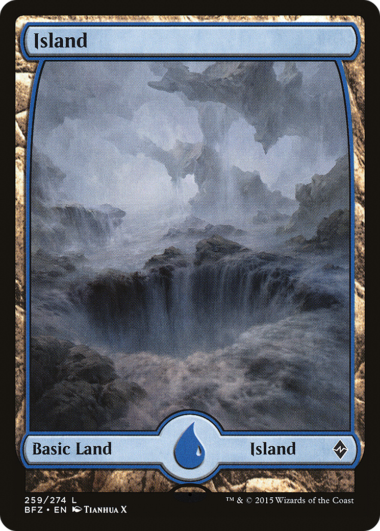 Island – Full Art (259) Foil - Battle for Zendikar