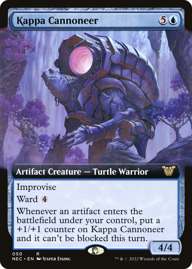 Kappa Cannoneer (Extended Art) (050) - Neon Dynasty Commander