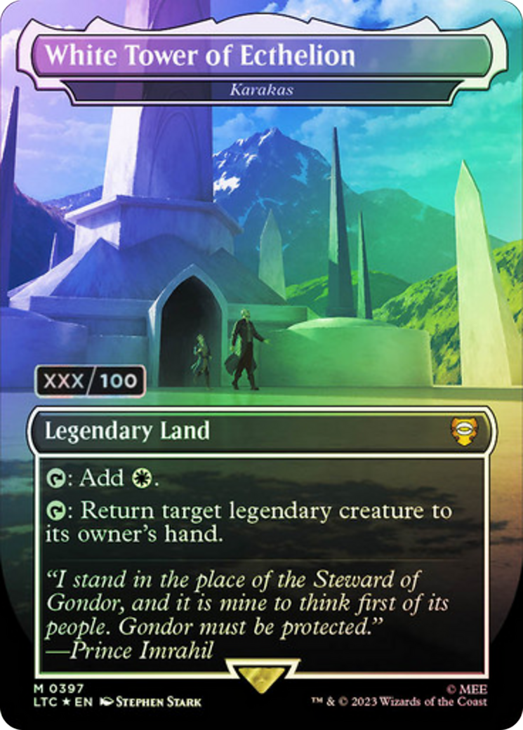 White Tower of Ecthelion – Karakas (Serial Numbered) (397) Foil - Tales of Middle-earth Commander