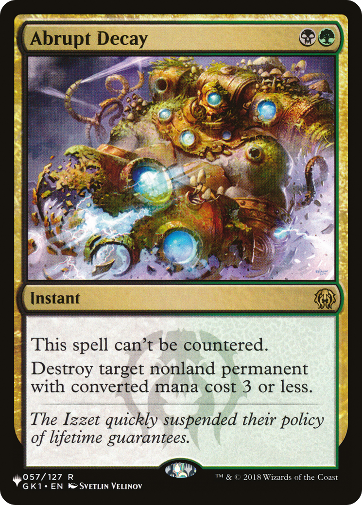 Abrupt Decay (GK1-57) - The List