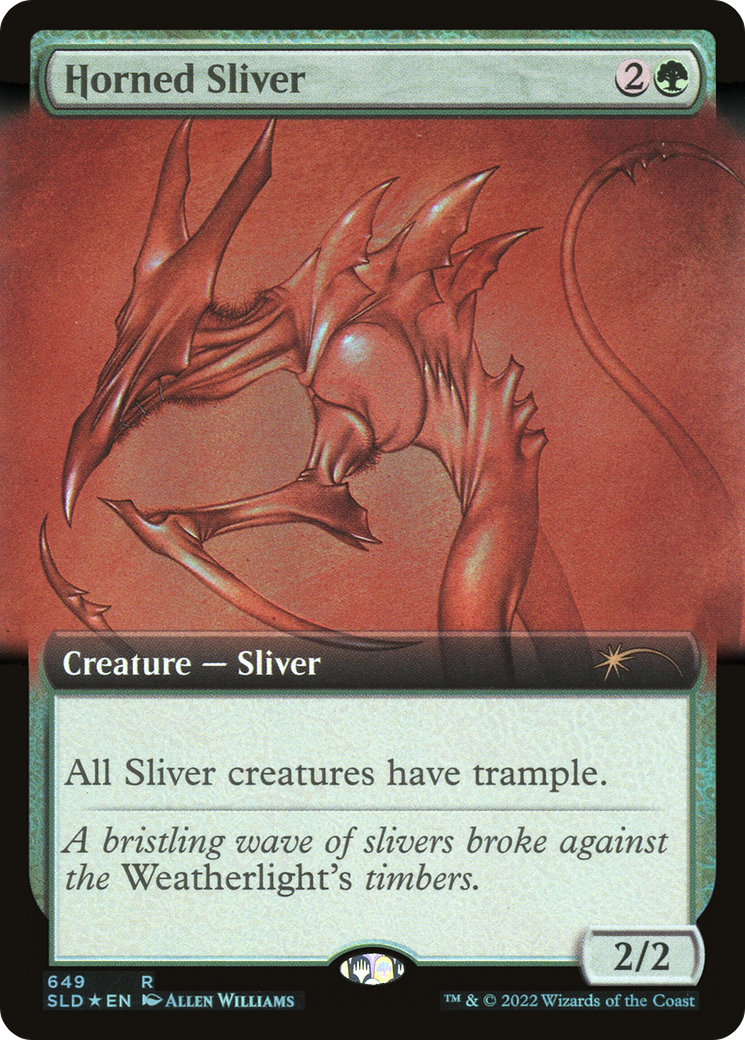 Horned Sliver (Extended Art) (649) Foil - Secret Lair Drop