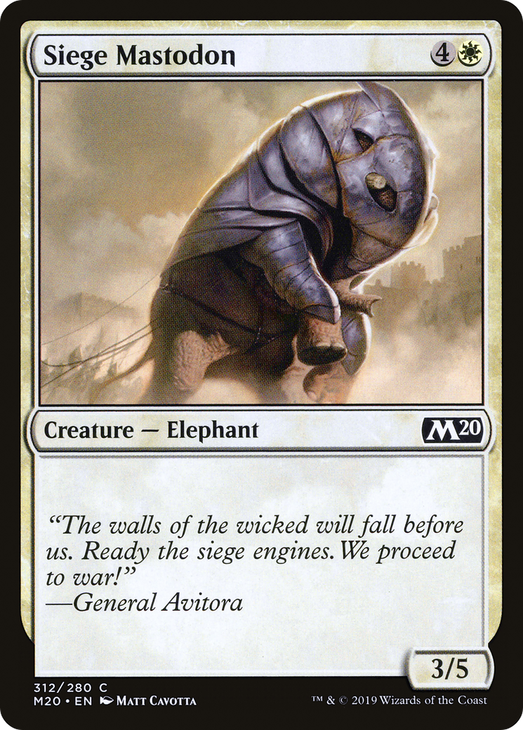 Siege Mastodon (312) - Core Set 2020