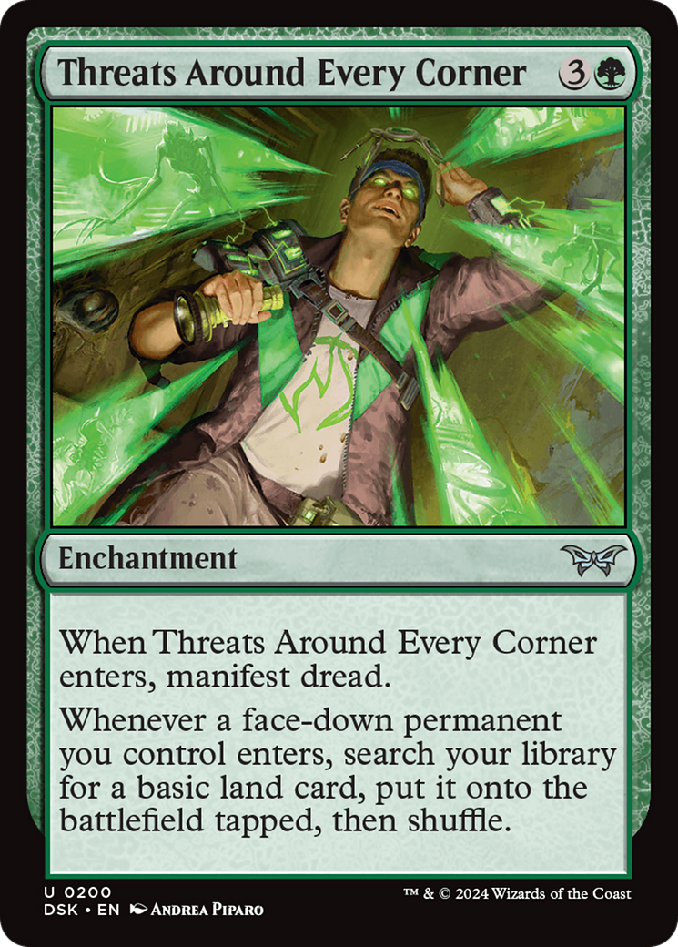 Threats Around Every Corner (200) Foil - Duskmourn: House of Horror