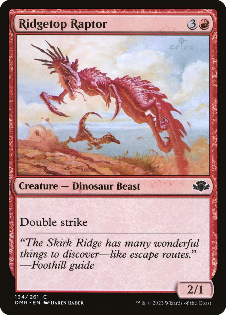Ridgetop Raptor (134) - Dominaria Remastered