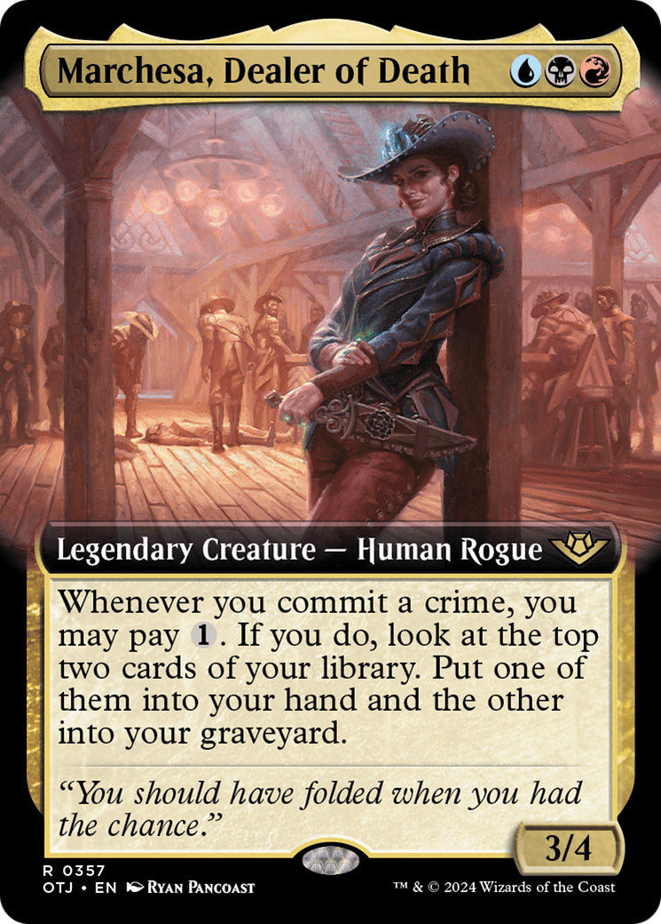 Marchesa, Dealer of Death (Extended Art) (357) Foil - Outlaws of Thunder Junction