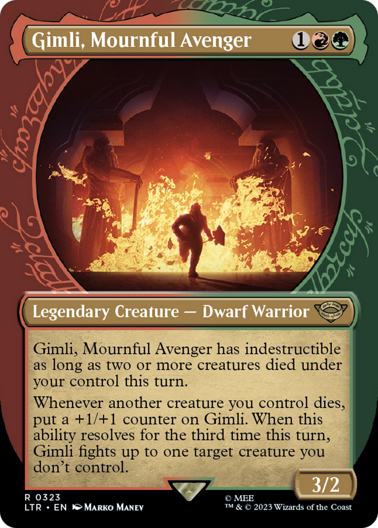Gimli, Mournful Avenger (Showcase) (323) Foil - The Lord of the Rings: Tales of Middle-earth