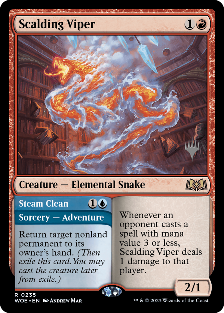 Scalding Viper (235) Foil - Wilds of Eldraine Promos