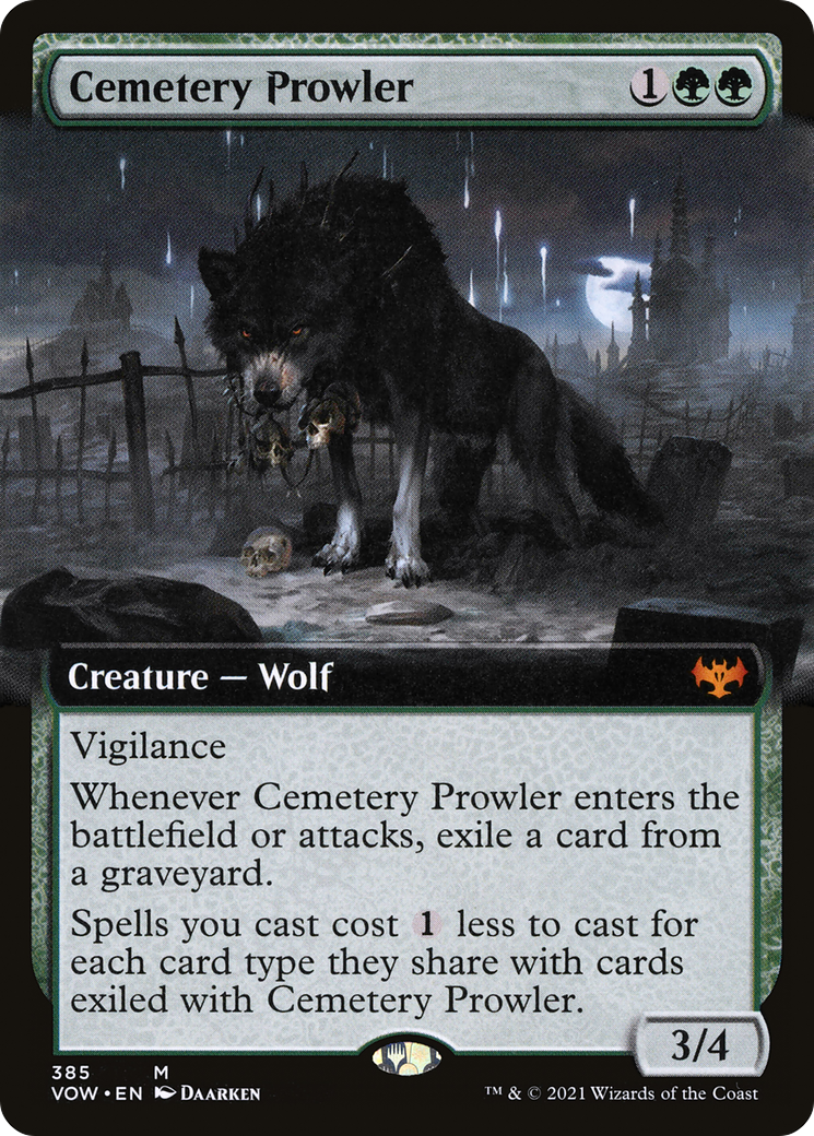 Cemetery Prowler (Extended Art) (385) Foil - Innistrad: Crimson Vow
