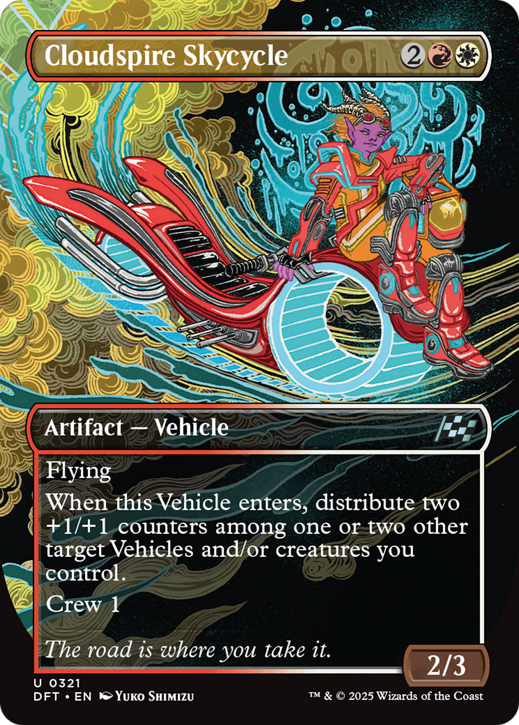 Cloudspire Skycycle (Borderless) Foil (321) - Aetherdrift