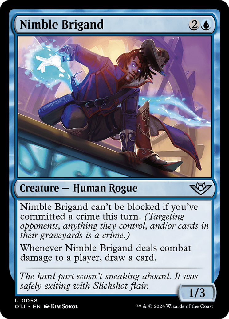 Nimble Brigand (058) Foil - Outlaws of Thunder Junction