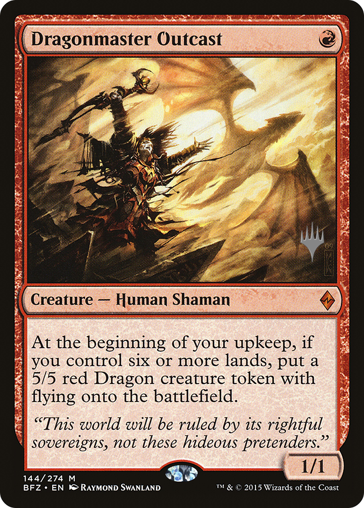 Dragonmaster Outcast (144p) Foil - Battle for Zendikar Promos