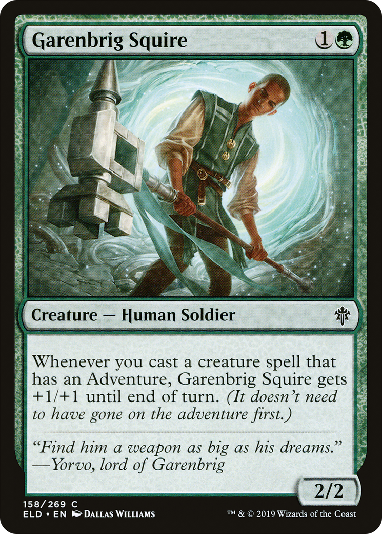 Garenbrig Squire (158) Foil - Throne of Eldraine