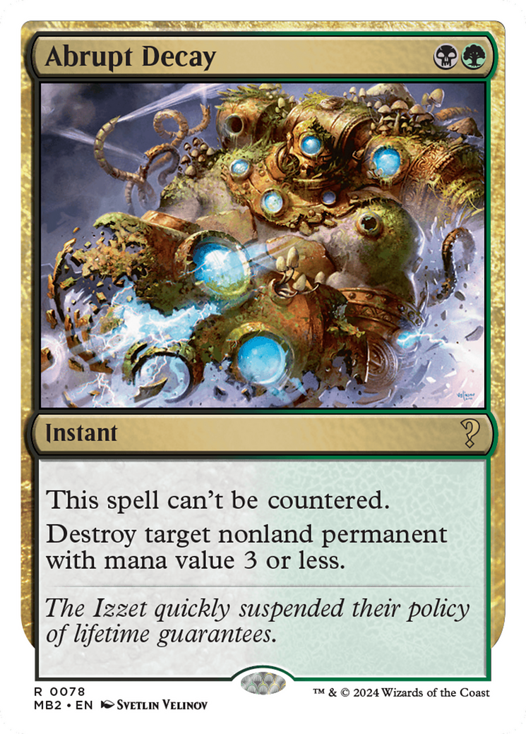 Abrupt Decay (White Border) (078) - Mystery Booster 2