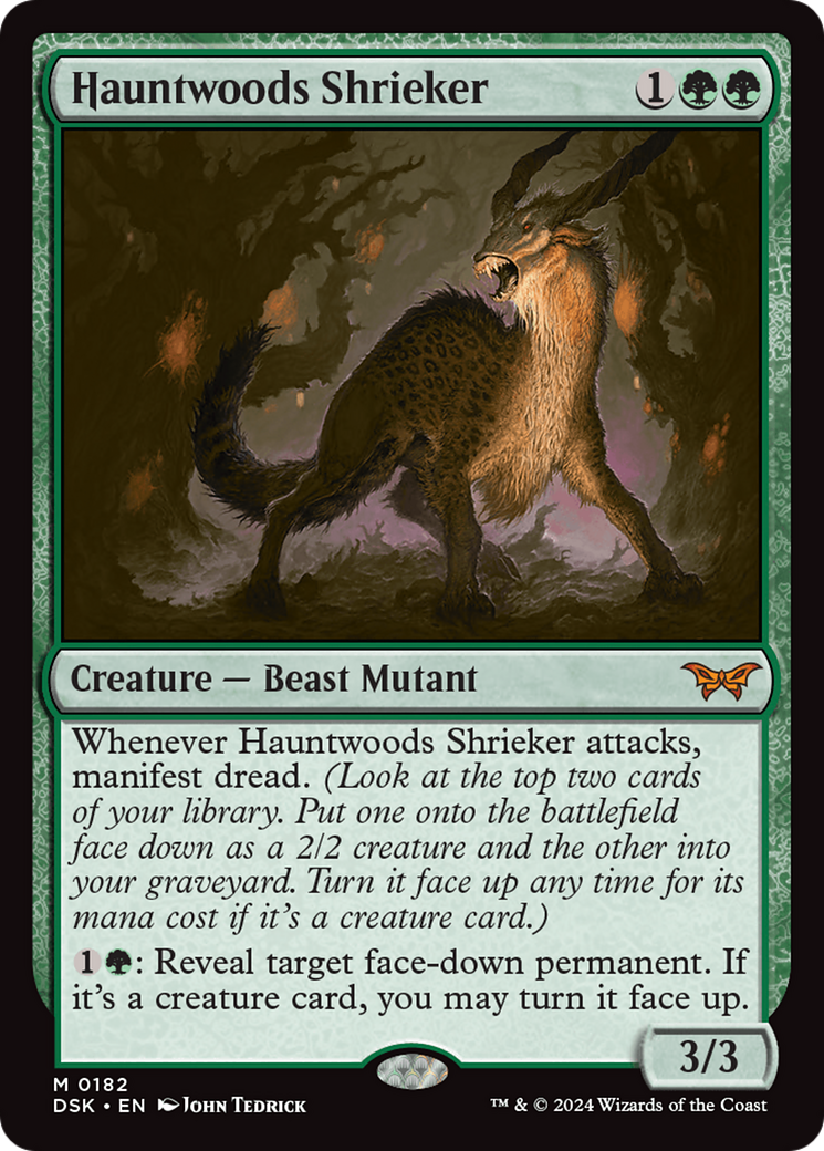 Hauntwoods Shrieker (182) Foil - Duskmourn: House of Horror