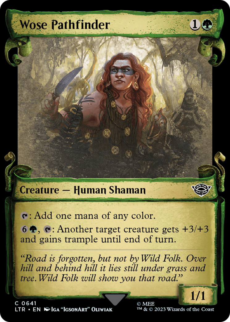 Wose Pathfinder (Showcase Scrolls) (Showcase) (641) Foil - The Lord of the Rings: Tales of Middle-earth