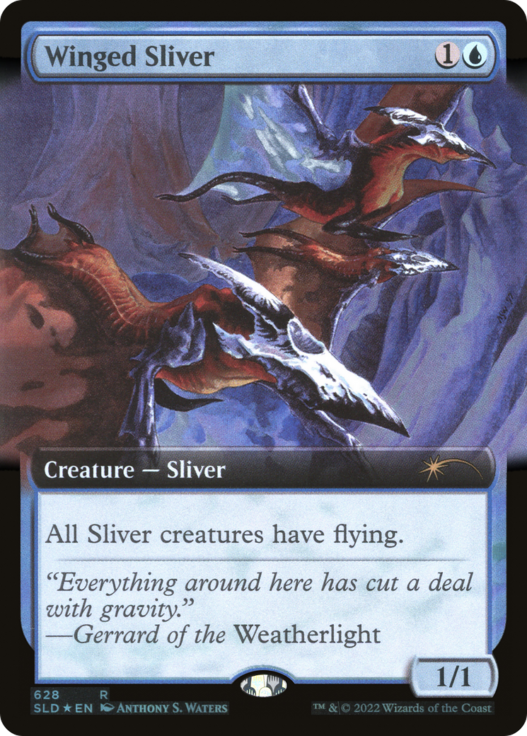 Winged Sliver (Extended Art) (628) Foil - Secret Lair Drop