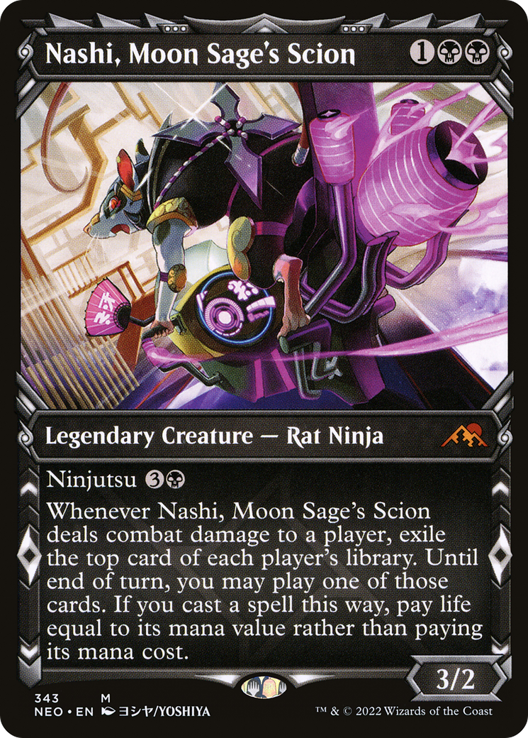 Nashi, Moon Sage's Scion (Showcase) (343) Foil - Kamigawa: Neon Dynasty