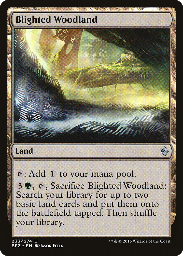 Blighted Woodland (233) Foil - Battle for Zendikar
