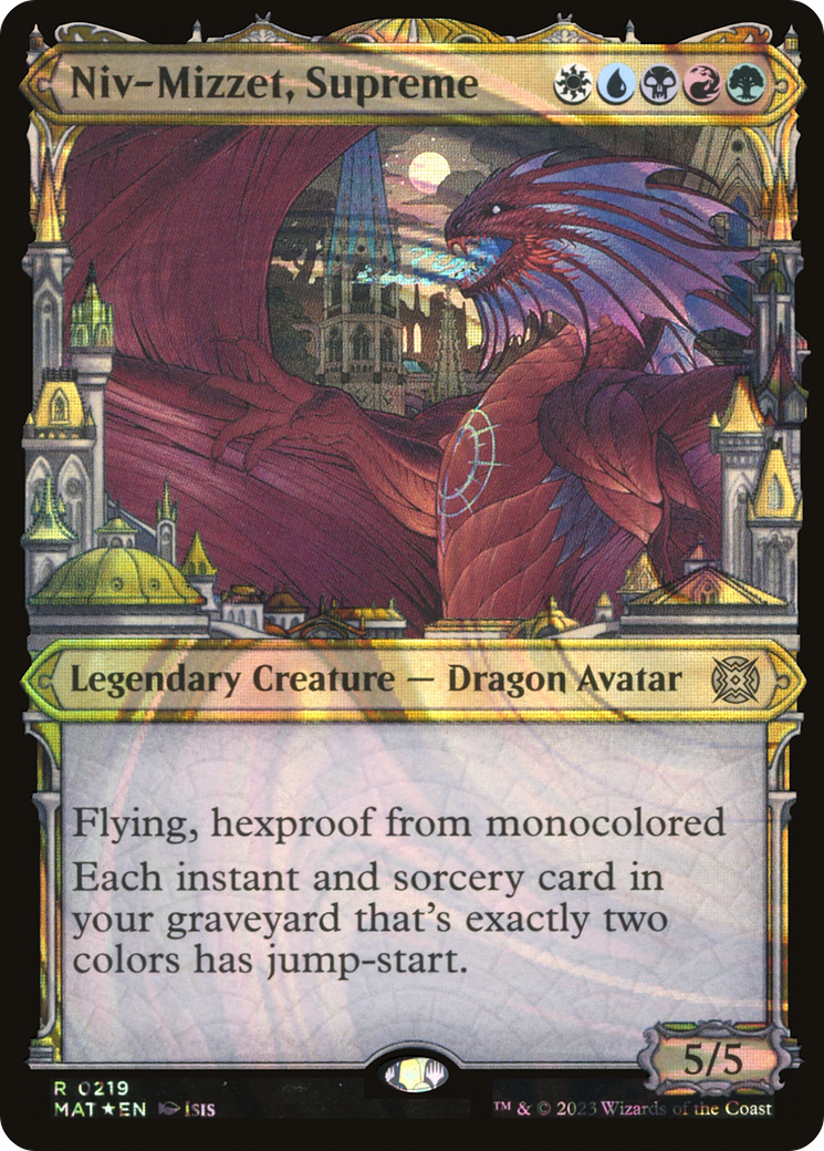 Niv-Mizzet, Supreme (Halo Foil) (Showcase) (219) Foil - March of the Machine: The Aftermath