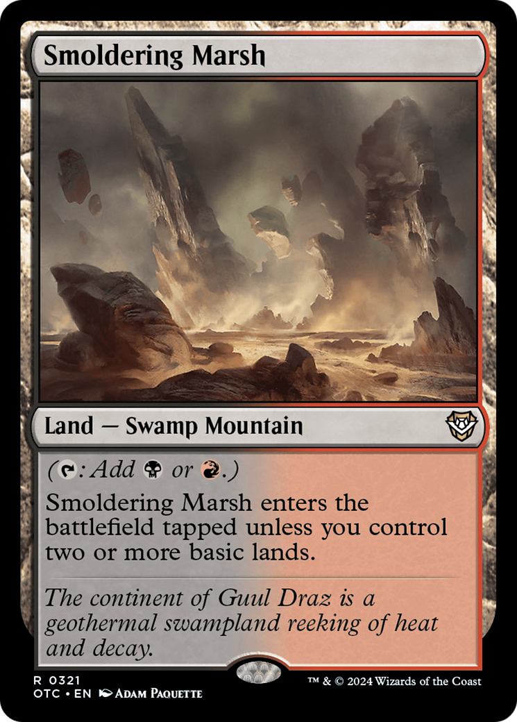 Smoldering Marsh (321) - Outlaws of Thunder Junction Commander