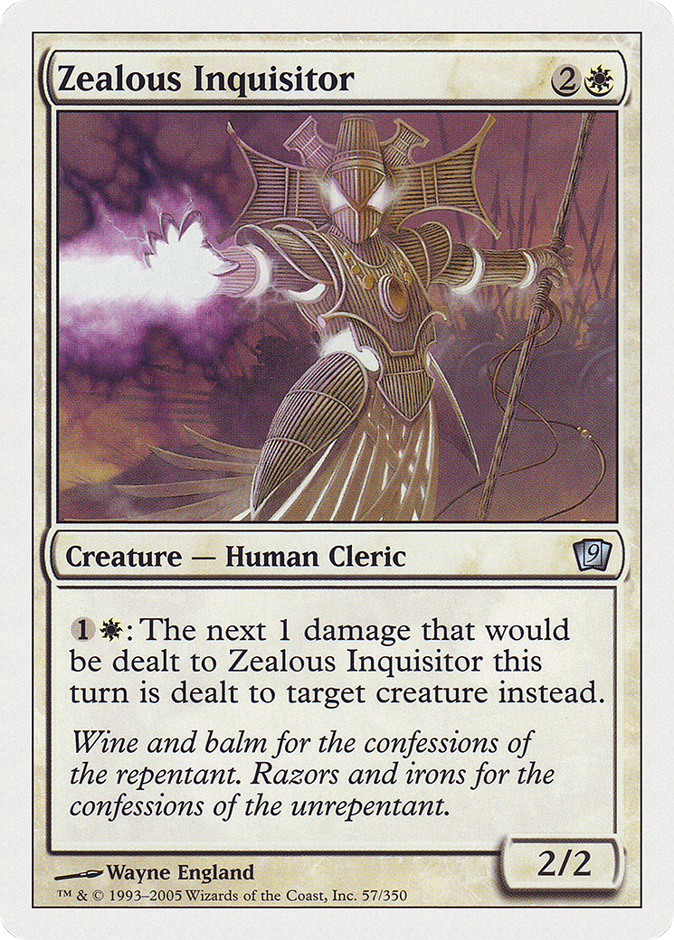 Zealous Inquisitor (057) Foil - Ninth Edition