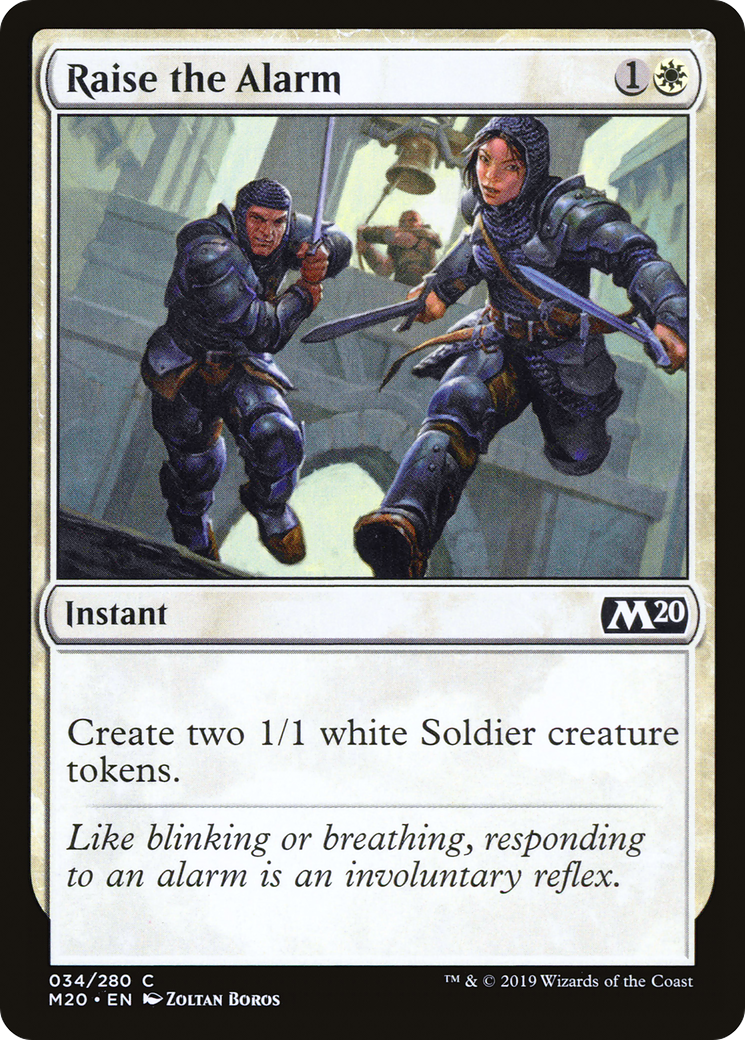 Raise the Alarm (034) Foil - Core Set 2020