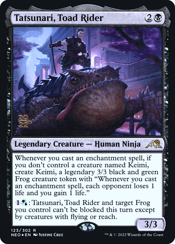 Tatsunari, Toad Rider (123) Foil - Kamigawa: Neon Dynasty Promos