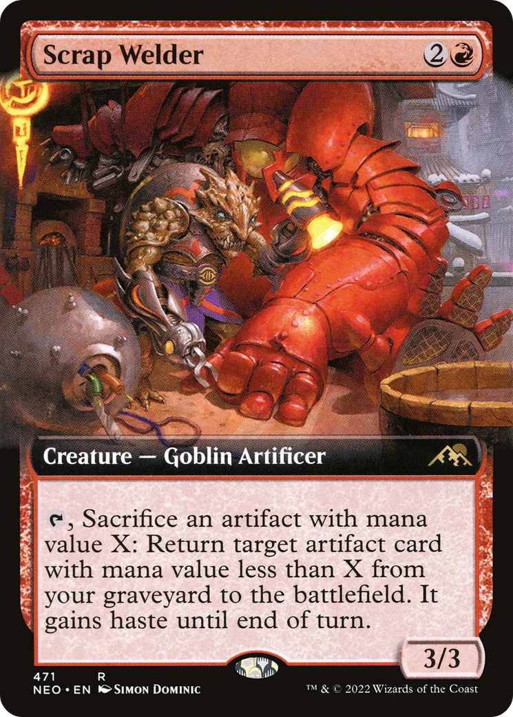 Scrap Welder (Extended Art) (471) Foil - Kamigawa: Neon Dynasty