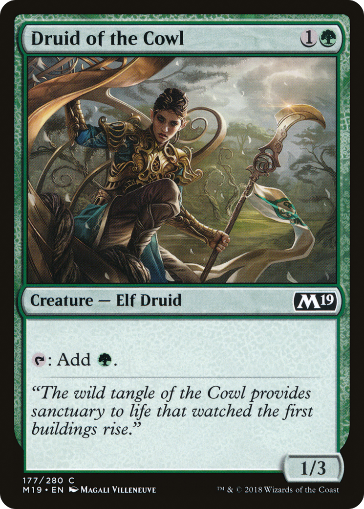 Druid of the Cowl (177) Foil - Core Set 2019