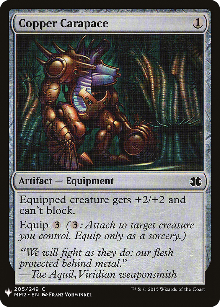 Copper Carapace (MM2-205) - The List