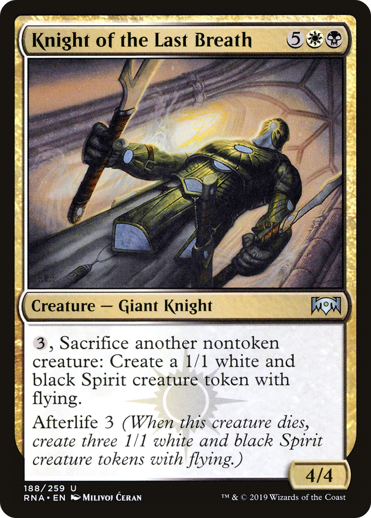 Knight of the Last Breath (188) Foil - Ravnica Allegiance