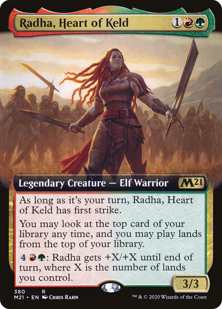 Radha, Heart of Keld (Extended Art) (380) Foil - Core Set 2021